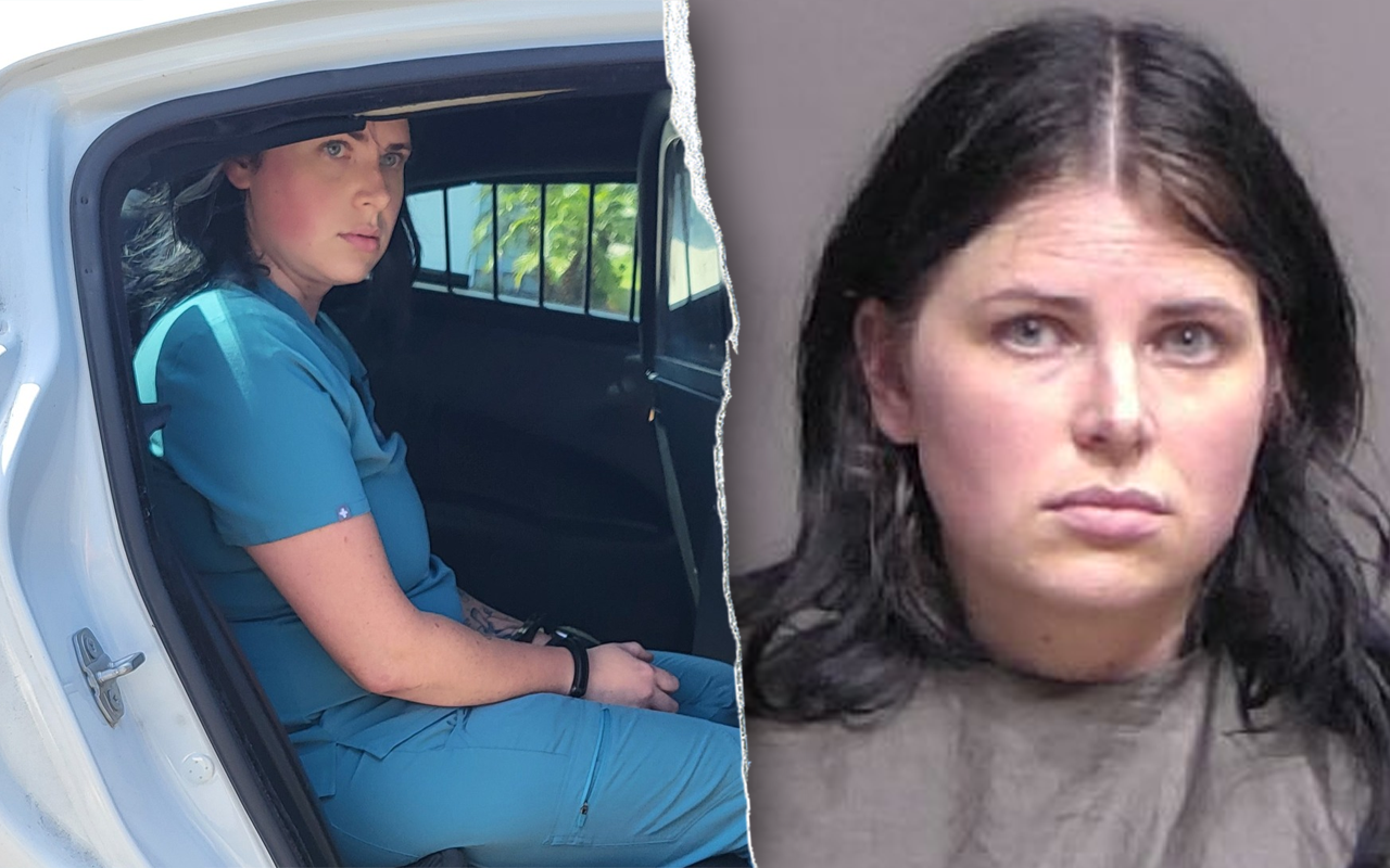News composite showing the woman investigated for using another nurse’s license